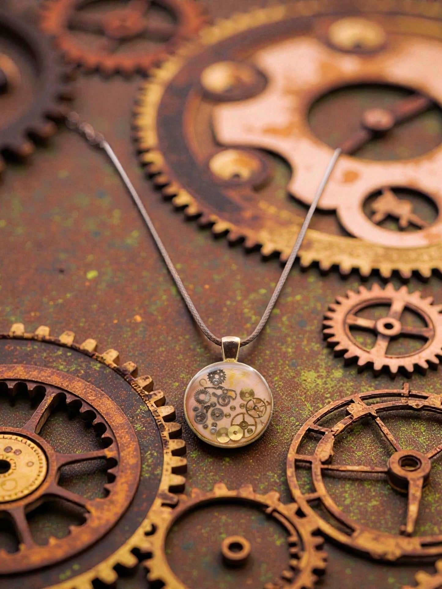 'Portals of Joy' Necklace: Cogs