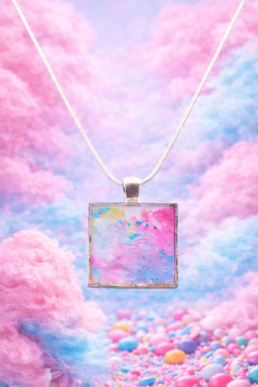 'Portals of Joy' Necklace: Cotton Candy
